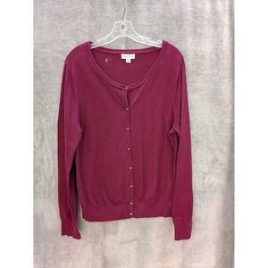 Minimalist‎ Button Front Cardigan Womens XL Casual Cozy Classic Closet Staple